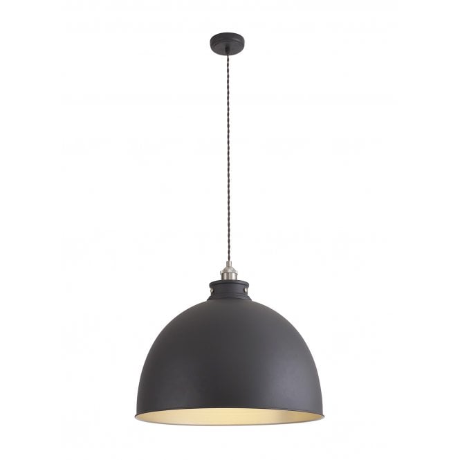 Fabula Fabula Sunnyside Extra Large Pendant - Graphite & Satin Nickel