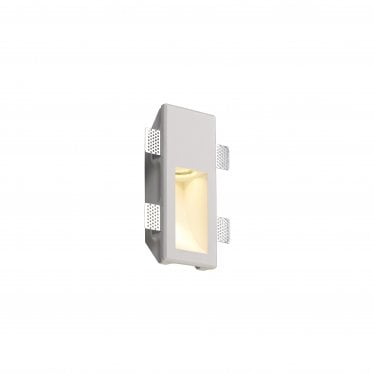 Theydon Small Recessed Wall Lamp - White Paintable Gypsum