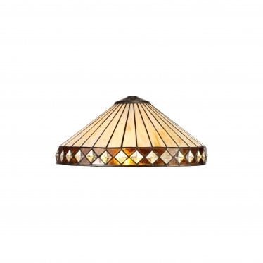 Westall 40cm Tiffany Shade - Amber & Cream - Shade Only