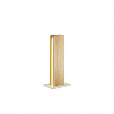 Whitehall 2 Light LED Table Lamp - Oak & Sand White