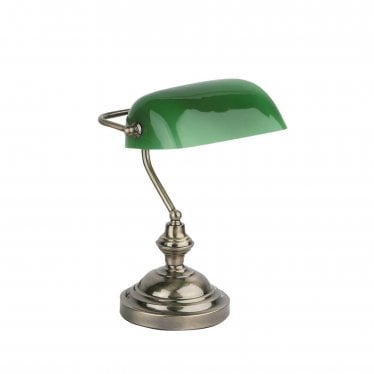 Banker Table Lamp - Old Gold