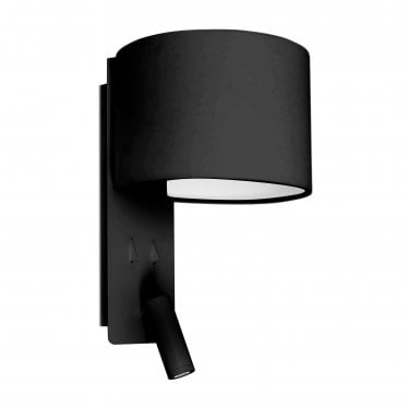 Fold Wall Lamp with Reader - Black