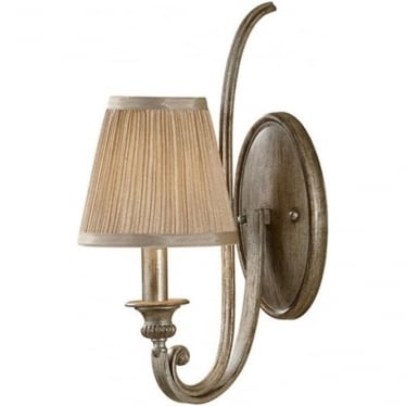 Abbey Single Wall Light - Silver Sand