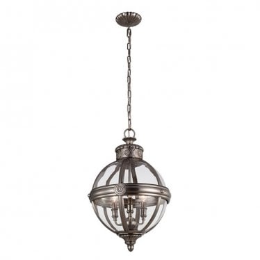 Adams 3 Light Pendant Chandelier - Antique Nickel