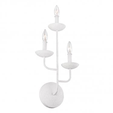 Annie 3 Light Wall Light - Plaster White