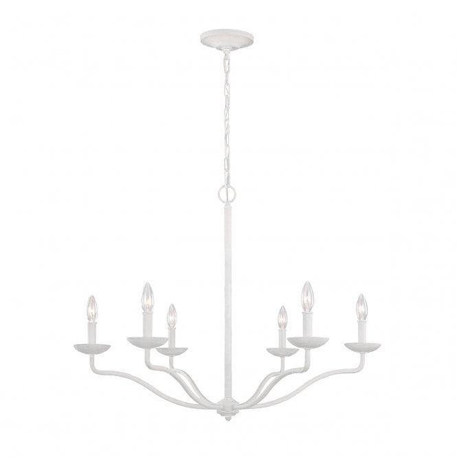 Feiss Feiss Annie 6 Light Chandelier - Plaster White