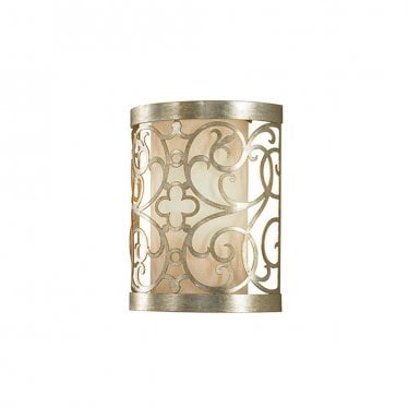 Arabesque Single Wall Light - Silver Leaf Patina