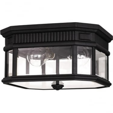 Cotswold Lane 2 Light Flush Fitting - Black