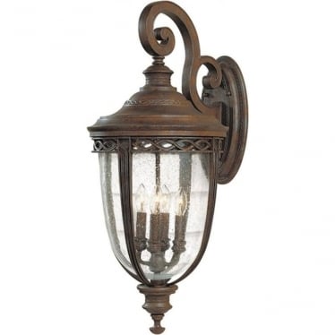 English Bridle 4 Light Extra Large Wall Lantern - British Bronze