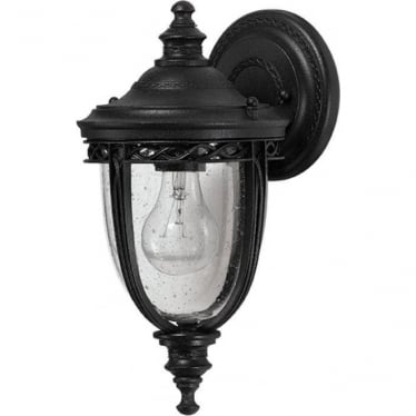 English Bridle Single Small Wall Lantern - Black