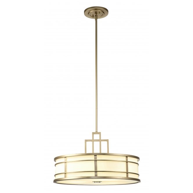 Feiss Feiss Fusion 3 Light Large Pendant - Painted Natural Brass