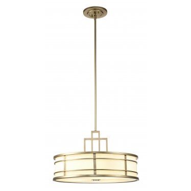 Fusion 3 Light Large Pendant - Painted Natural Brass