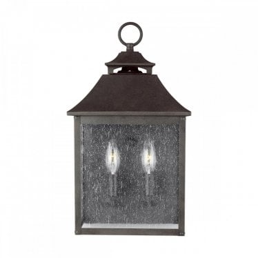 Galena 2 Light Half Lantern - Sable