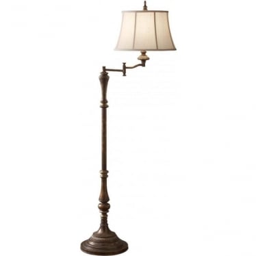 Gibson Single Swing Arm Floor Lamp - Cambridge Crackle