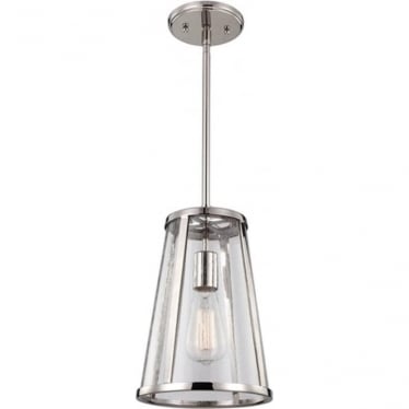 Harrow Single Small Pendant - Polished Nickel