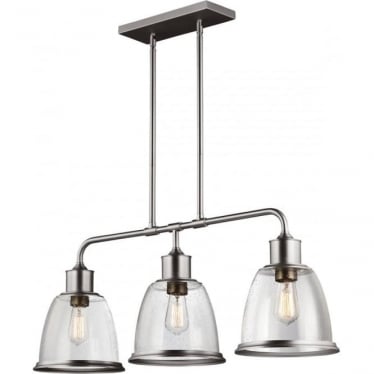 Hobson 3 Light Island Chandelier - Satin Nickel