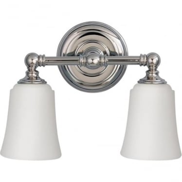 Huguenot Lake 2 Light Above Mirror Bathroom Light - Polished Chrome