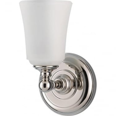 Huguenot Lake Single Bathroom Wall Light - Polished Chrome