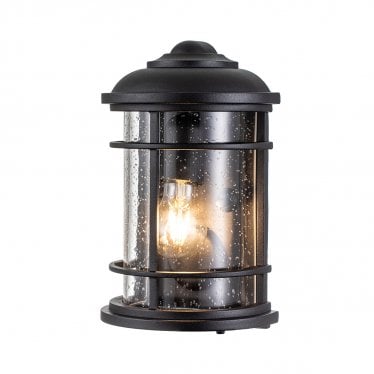 Lighthouse Single Half Lantern - Textured Black