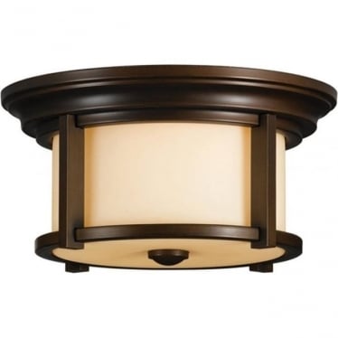 Merrill 2 Light Flush Fitting - Heritage Bronze