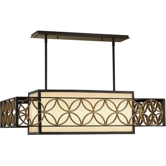 Feiss Feiss Remy 4 Light Pendant - Heritage Bronze & Parisienne Gold