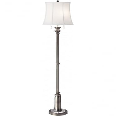 Stateroom 2 Light Floor Lamp - Antique Nickel