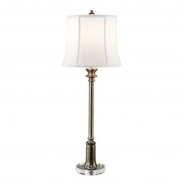 Stateroom Single Buffet Table Lamp - Bali Brass