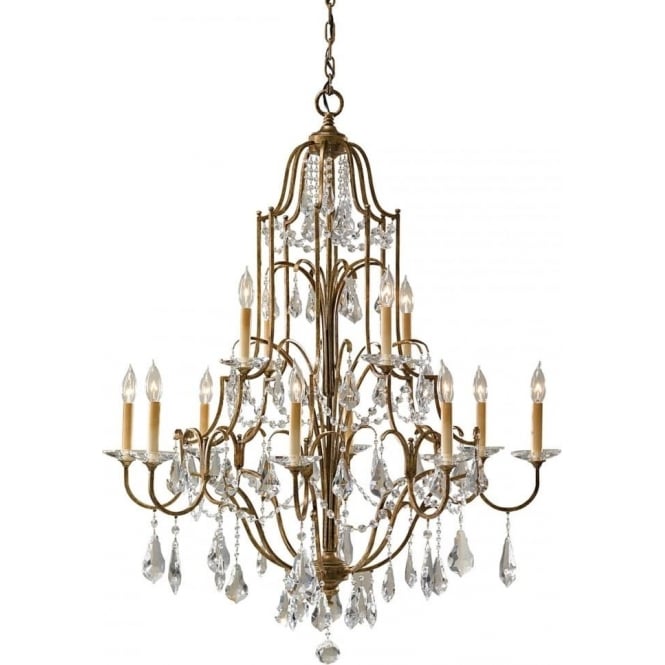 Feiss Feiss Valentina 12 Light Multi-Tier Chandelier - Oxidized Bronze