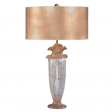 Bienville Single Table Lamp - Silver & Gold