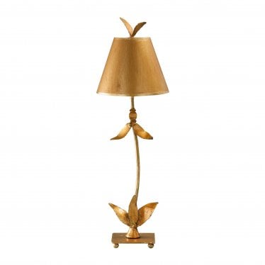 Red Bell Single Table Lamp - Gold