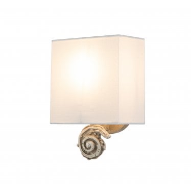 Swirl 1 Light Small Wall Light - Bone White