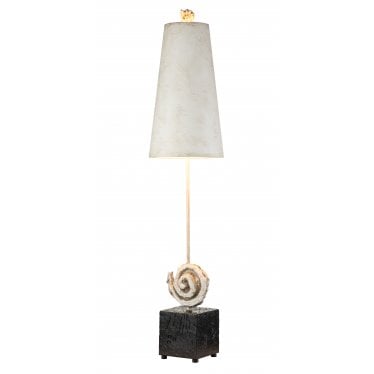 Swirl 1 Light Table Lamp - Bone White