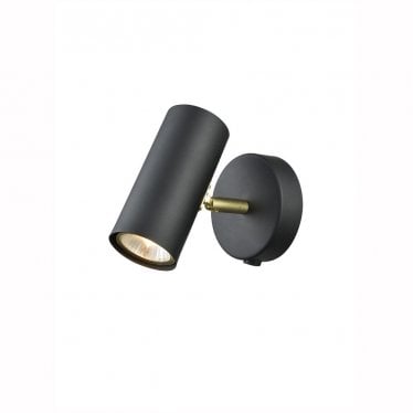 Aspect 1 Light Wall Bracket - Black & Antique Gold