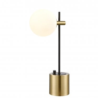 Axle Table Lamp - Matt Black & Aged Brass