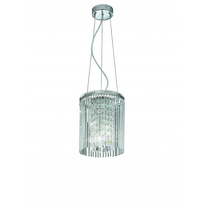 Franklite Franklite Charisma 3 Light Pendant - Chrome & Crystal Glass