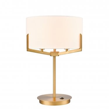 Clifton Table Lamp - Aged Brass & Cream