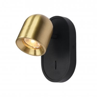 Encore 1 Light Spotlight - Matt Black & Brushed Brass