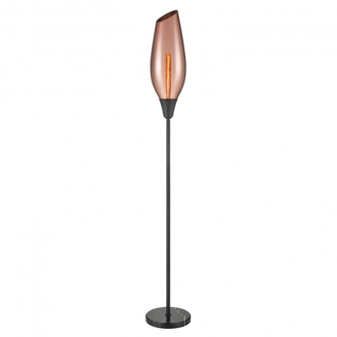 Franklite Franklite Taper Floor Lamp - Copper Glass