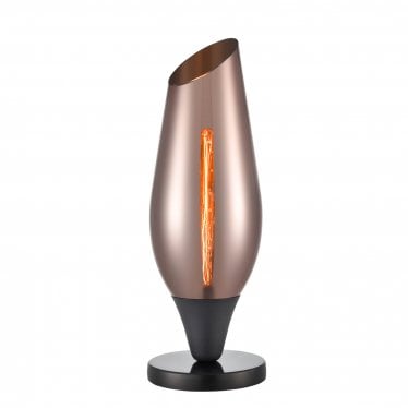 Taper Table Lamp - Copper Glass