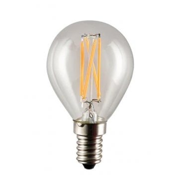 Straight Filament 4W LED E27 Golf Ball Bulb - Dimmable