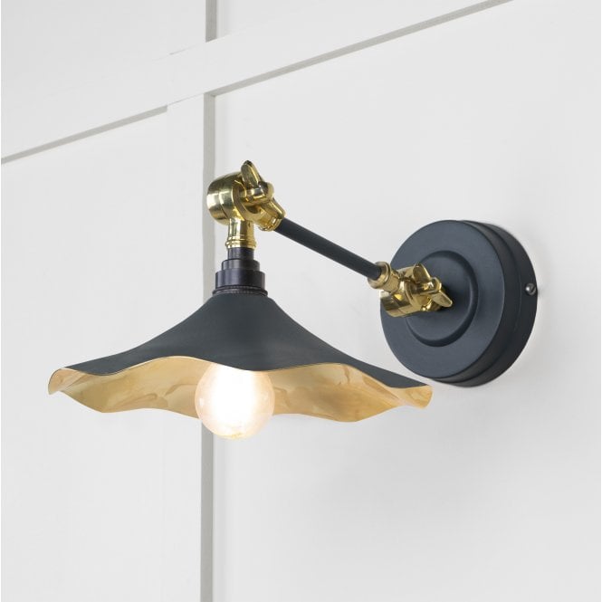 From The Anvil From The Anvil Smooth Brass Flora Wall Light - Soot (Dark Grey)