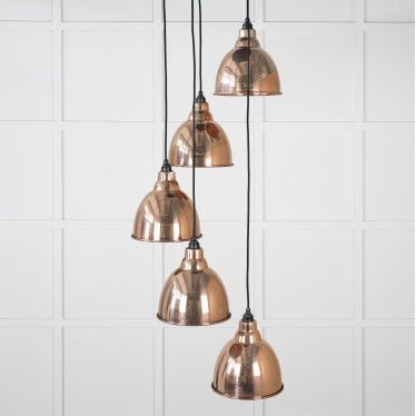 Smooth Copper Brindley Cluster Pendant