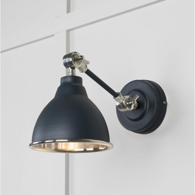 From The Anvil From The Anvil Smooth Nickel Brindley Wall Light - Soot (Dark Grey)