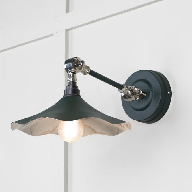 From The Anvil From The Anvil Smooth Nickel Flora Wall Light - Dingle (Rich Green)