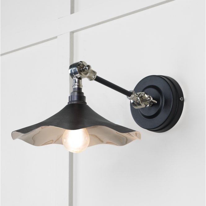 From The Anvil From The Anvil Smooth Nickel Flora Wall Light - Elan Black