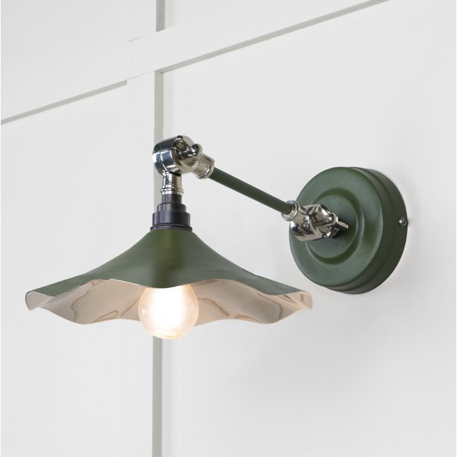 From The Anvil From The Anvil Smooth Nickel Flora Wall Light - Heath (Earthy Green)