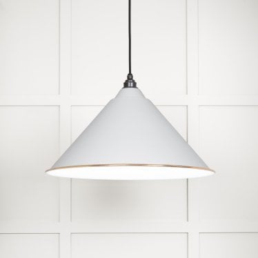 White Gloss Hockley Pendant - Flock (Matt White)