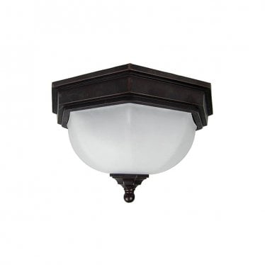 Fairford Single Flush Lantern - Old Bronze