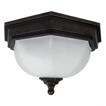 Fairford Single Flush Lantern - Old Bronze