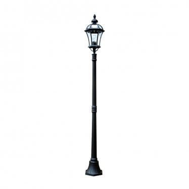 Ledbury Single Lamp Post - Black